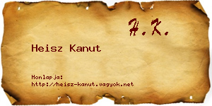 Heisz Kanut névjegykártya
